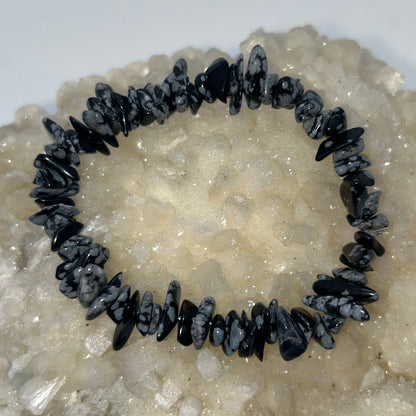 Chip Snowflake Obsidian