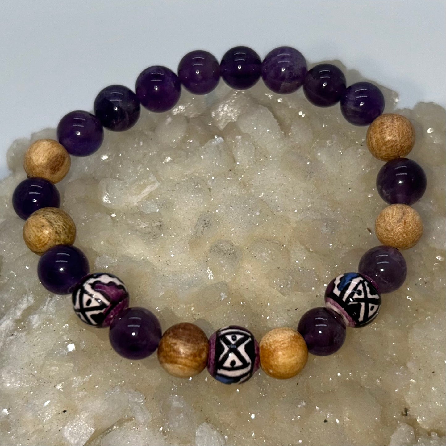 Amethyst w/ Palo Santo Bracelet