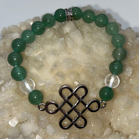 Green Aventurine w Clear Quartz